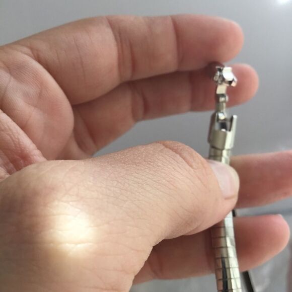 2028 Silver Dipped Cobra Chain Necklace (G2) - Picture 7 of 7